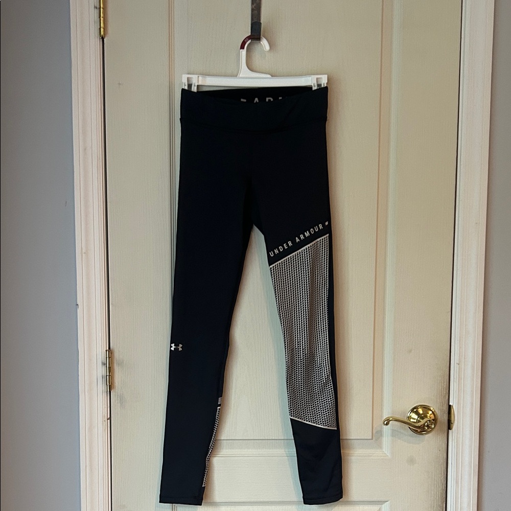 Under Armour Black Leggings with White Detailing
